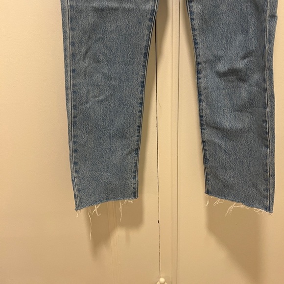 Levi's Women's Blue Jeans size 25 straight wedgie denim pants buttons - Picture 8 of 12